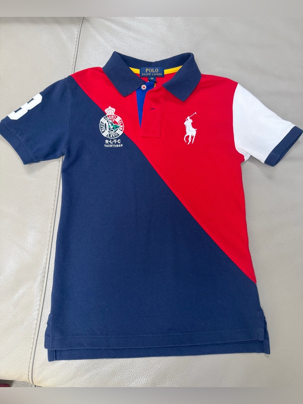 Polo Ralph Lauren Yachtsman Colorblock Polo Shirt boys size S